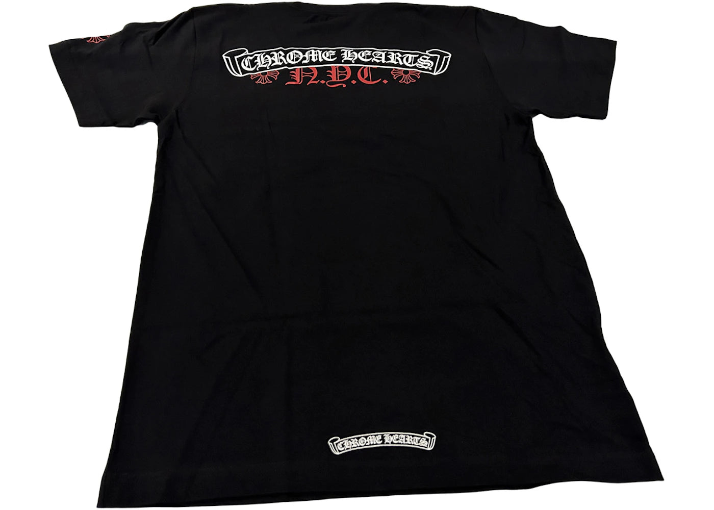 Chrome Hearts NYC Exklusives T-Shirt Schwarz/Rot - vue 360