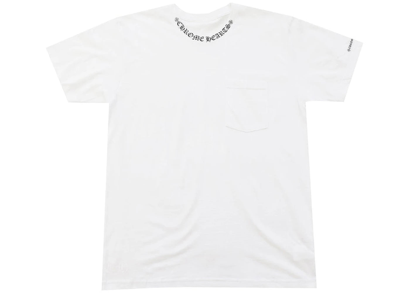 Chrome Hearts Neck Letters Logo T-Shirt Weiß - vue 360