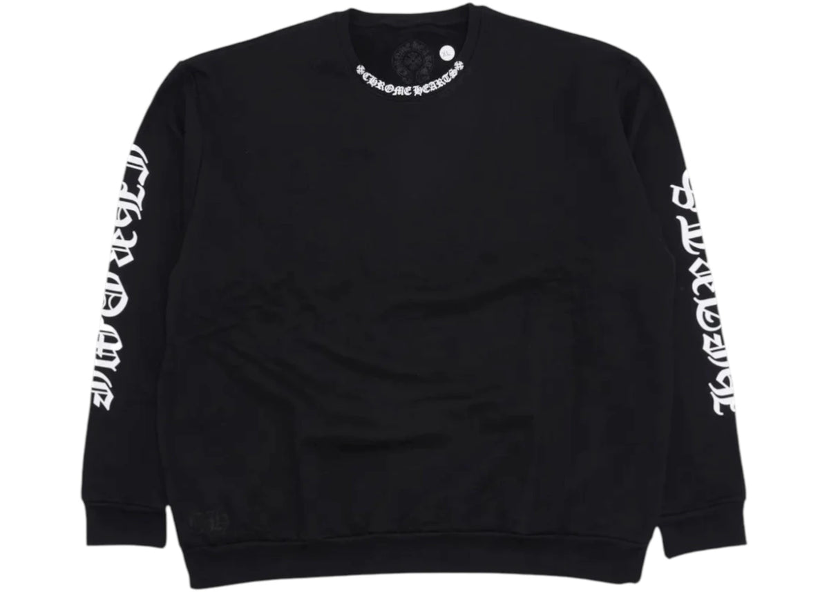 Chrome Hearts Neck Logo L/S Sweatshirt Black - vue secondaire A