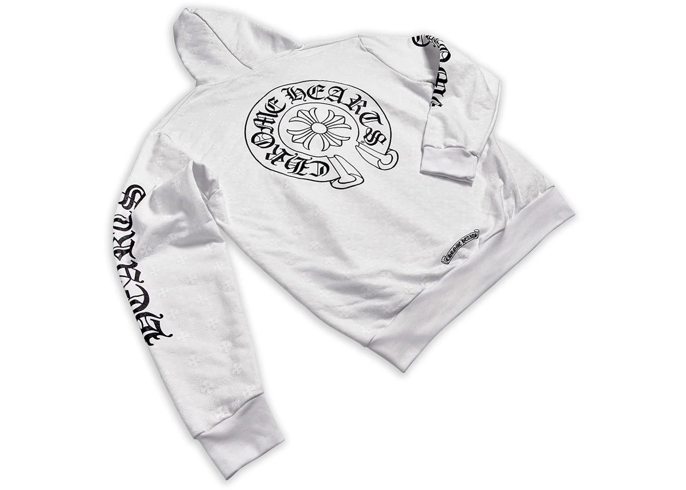 Chrome Hearts Plus Cross All Over Print Kapuzenjacke mit Reißverschluss Weiß - vue secondaire A