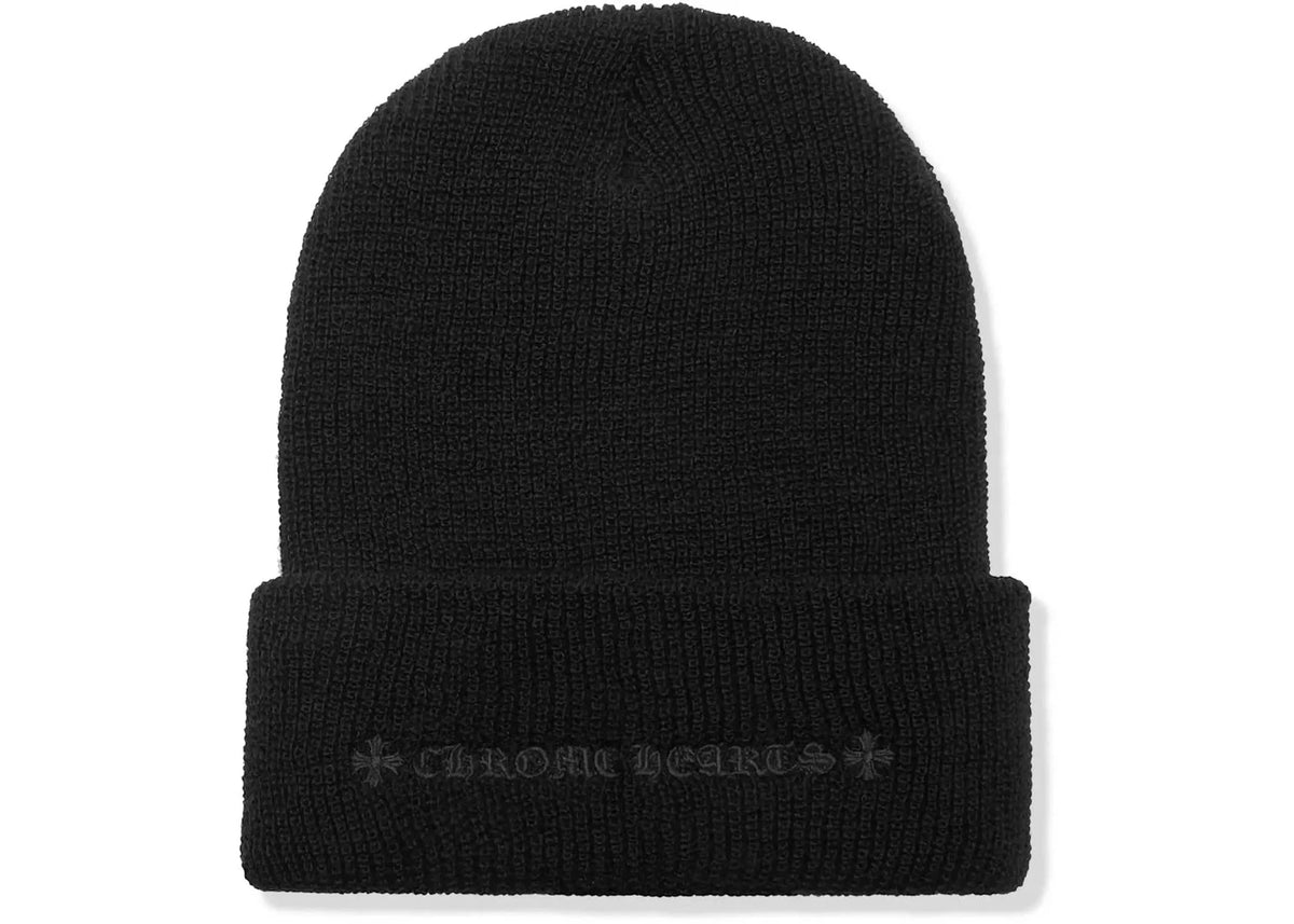 Chrome Hearts Plus Cross Beanie Schwarz - vue secondaire A