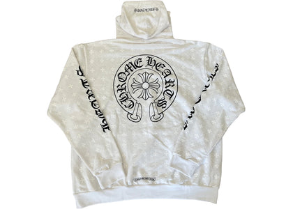 Chrome Hearts Plus Kreuz Hufeisen Hoodie Weiß
