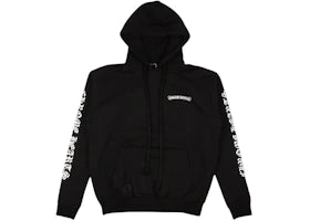Chrome Hearts Scroll Logo Hoodie Black/White