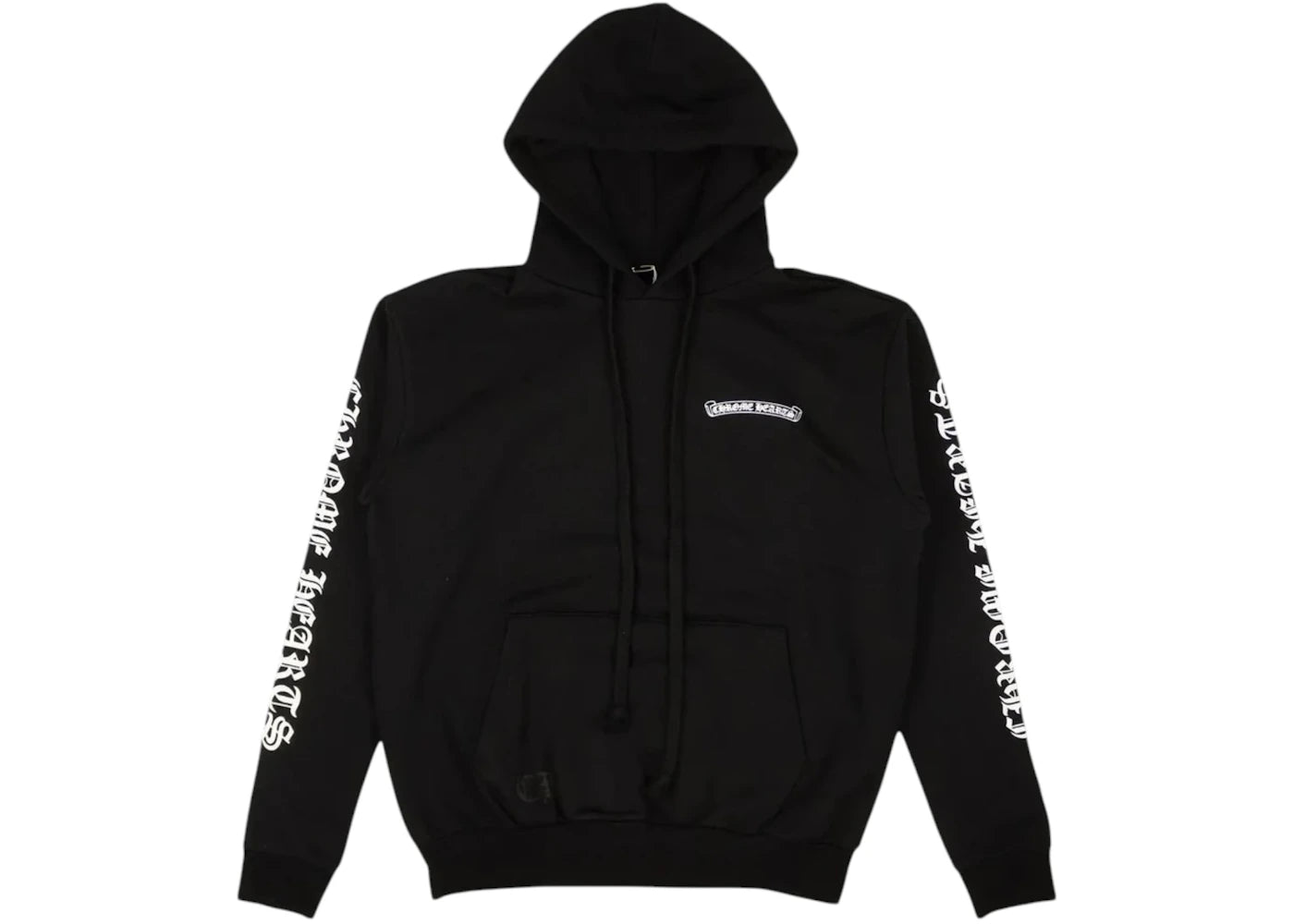 Chrome Hearts Scroll Logo Hoodie Black/White - vue secondaire A