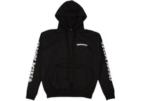 Chrome Hearts Scroll Logo Hoodie Black/White