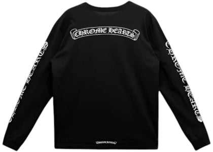 Chrome Hearts Scroll Logo L/S Pocket T-shirt Black - authentic Chrome Hearts apparel