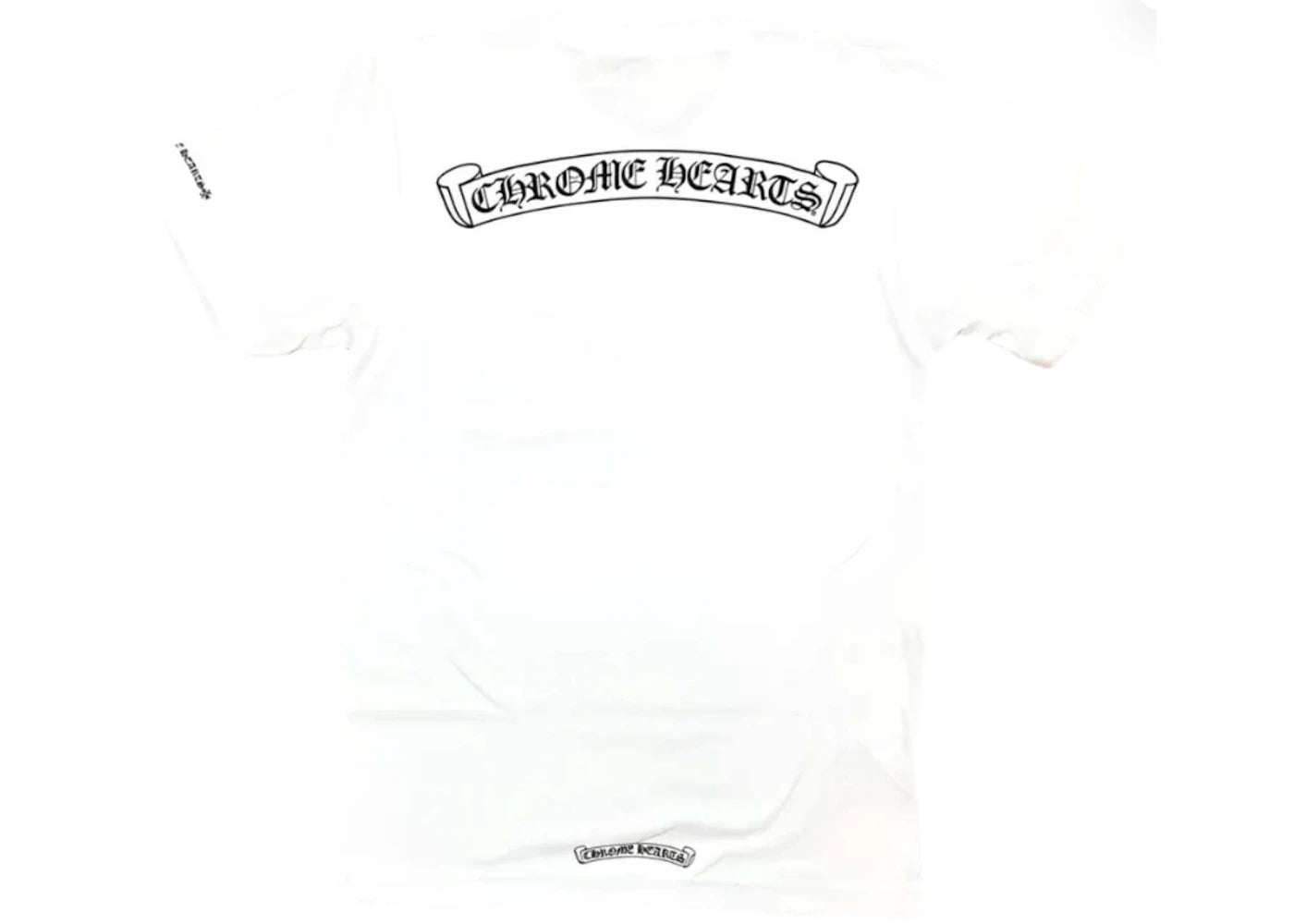 Chrome Hearts Scroll Logo T-Shirt Weiß - vue 360