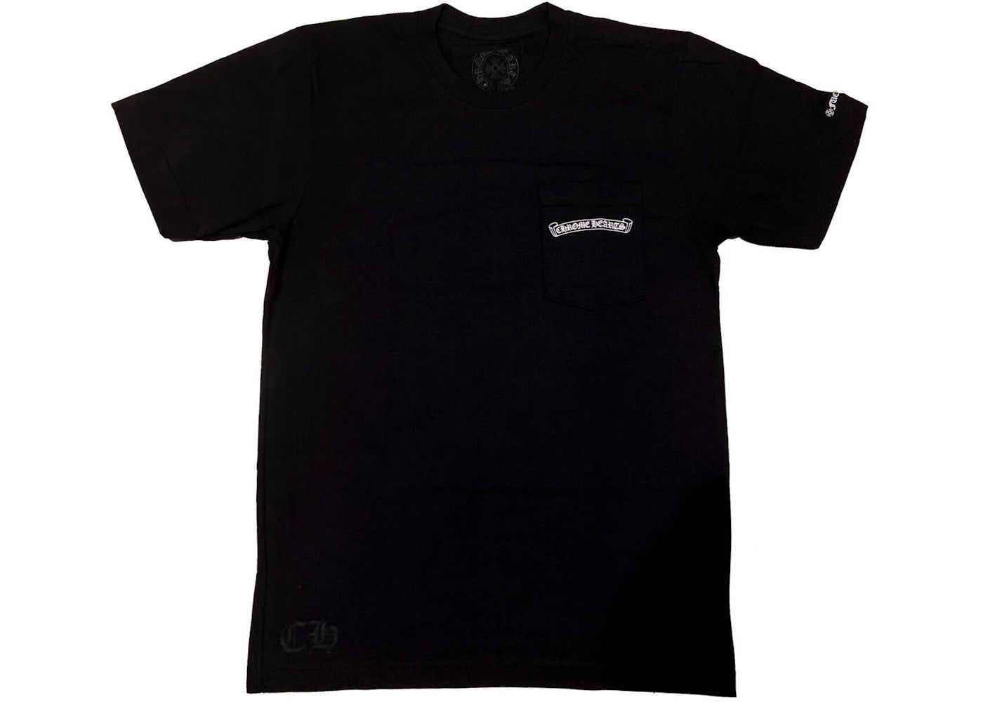 Chrome Hearts Scroll Logo T-Shirt Schwarz - vue secondaire A