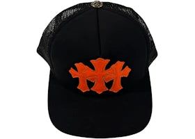 Chrome Hearts St. Barth's Cemetery Exclusive Trucker Hat Black/Orange - authentic Chrome Hearts product