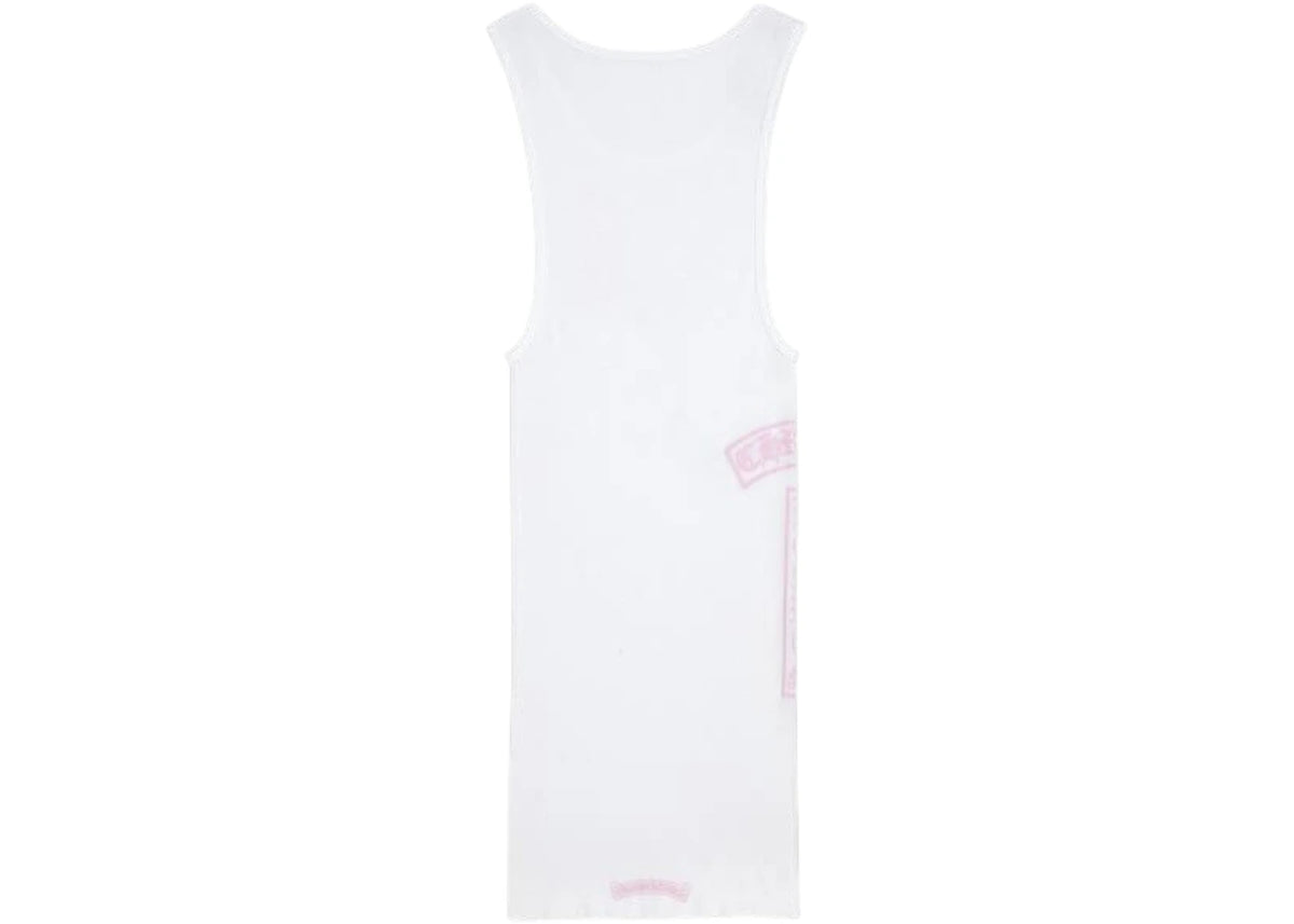 Chrome Hearts T Bar Rippentop Weiß/Rosa - vue secondaire A