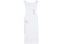 Chrome Hearts T Bar Rippentop Weiß/Rosa