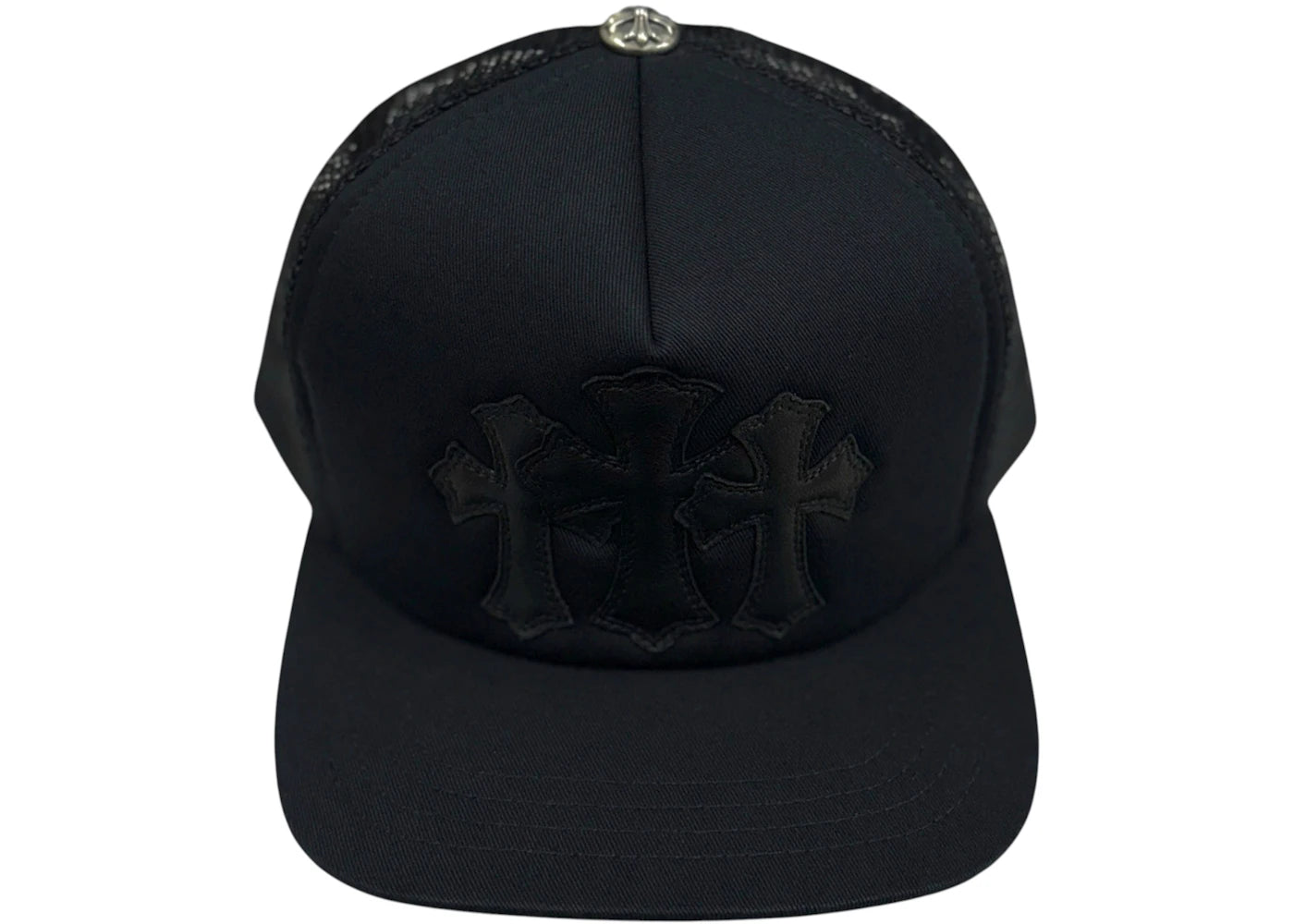 Chrome Hearts Triple Cross Cemetery Trucker Hat Schwarz - vue 360