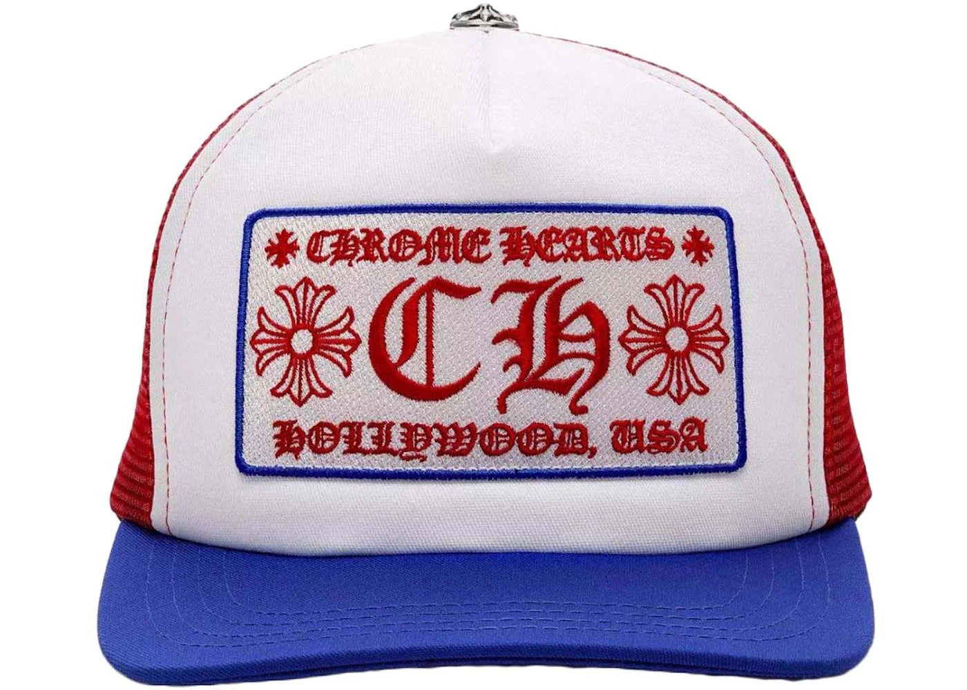 Chrome Hearts Trucker-Cap Blau/Rot/Weiß - vue 360
