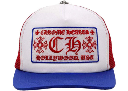 Chrome Hearts Trucker Hat Blue/Red/White - authentic Chrome Hearts product