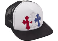 Chrome Hearts Trucker Hat Rot/Weiß/Blau