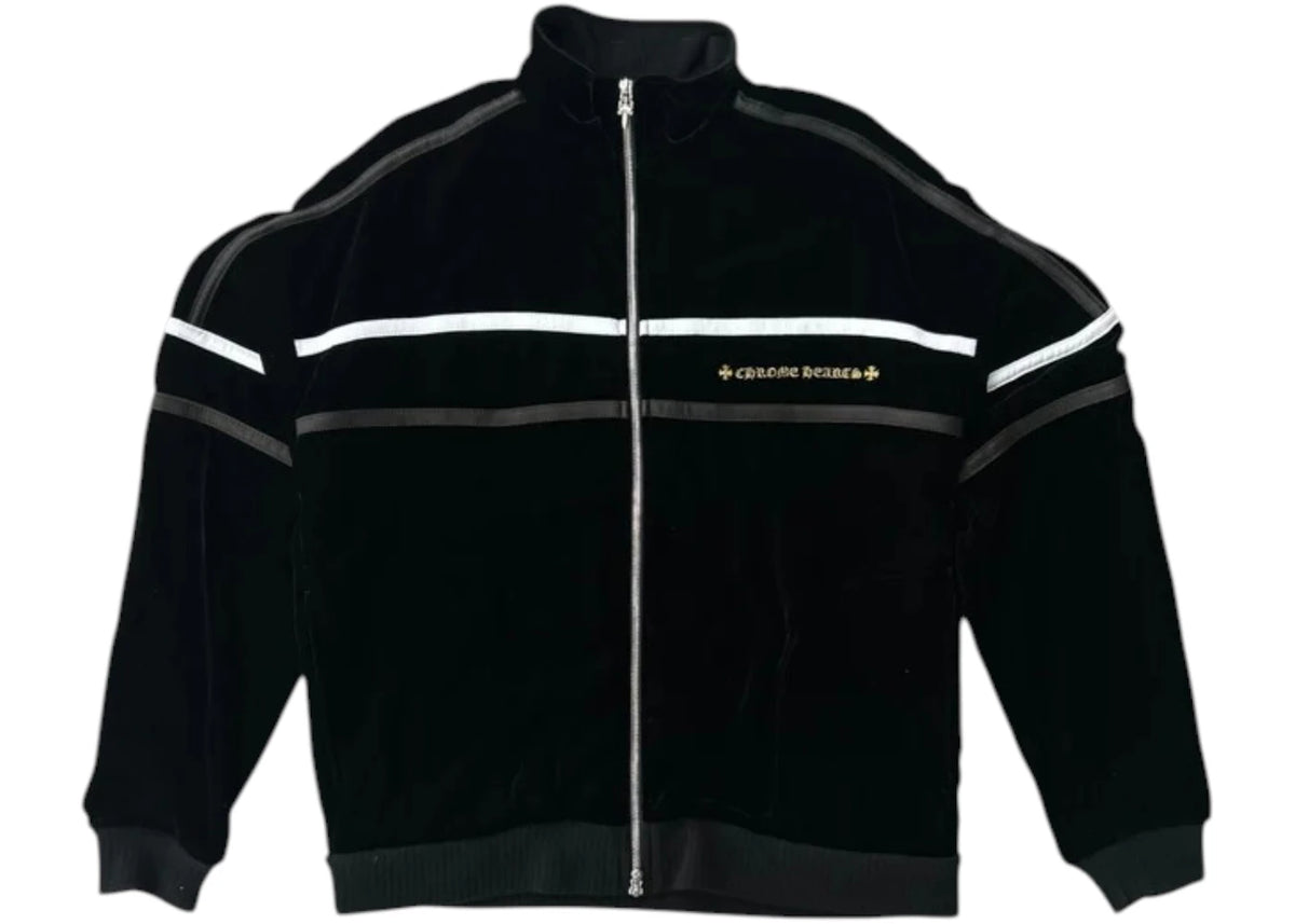 Chrome Hearts Velour Track Jacket Navy - vue secondaire B