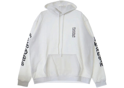 Chrome Hearts Vertical Logo Hoodie White - authentic Chrome Hearts apparel