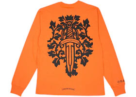 Chrome Hearts Vine Dagger L/S T-shirt Orange/Black