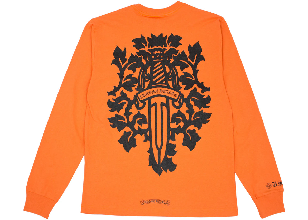 Chrome Hearts Vine Dagger L/S T-shirt Orange/Black - vue secondaire A