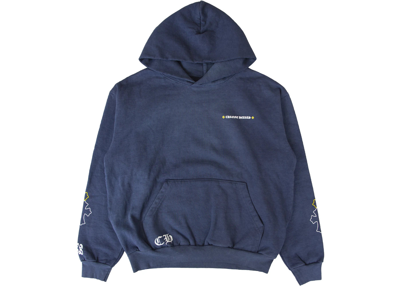 Chrome Hearts x Drake Certified Chrome Hand Dyed Hoodie Washed Blue (Miami Exclusive) - vue secondaire A