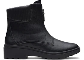 Clarks Calla Zip Black Leather (Women's)