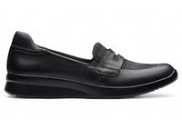 Clarks Ellowyn Penny Black Leather (Women's)