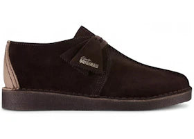Clarks Originals Desert Trek Dark Brown Suede Beige