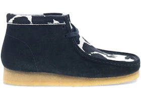 Clarks Originals Wallabee Boot Black Cow Print - vue 360