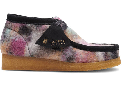 Clarks Originals Wallabee Boot Black Wool Combi Canvas (Women's) - sneakers view 2