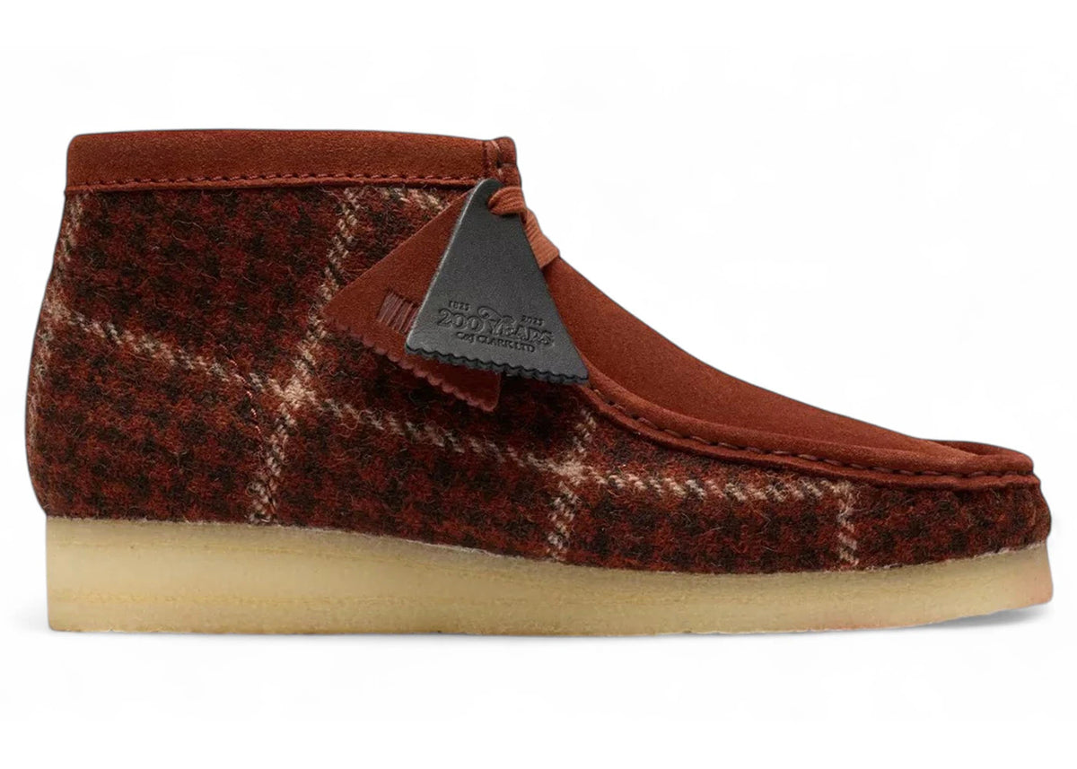 Clarks Originals Wallabee Boot Harris Tweed Red - vue secondaire A