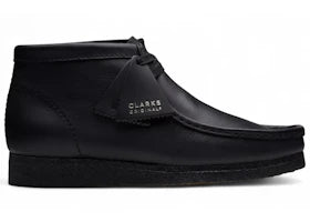 Clarks Wallabee Black Leather - vue 360