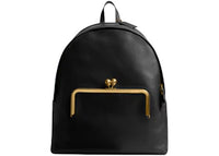 Coach Kisslock Frame Backpack Brass/Black