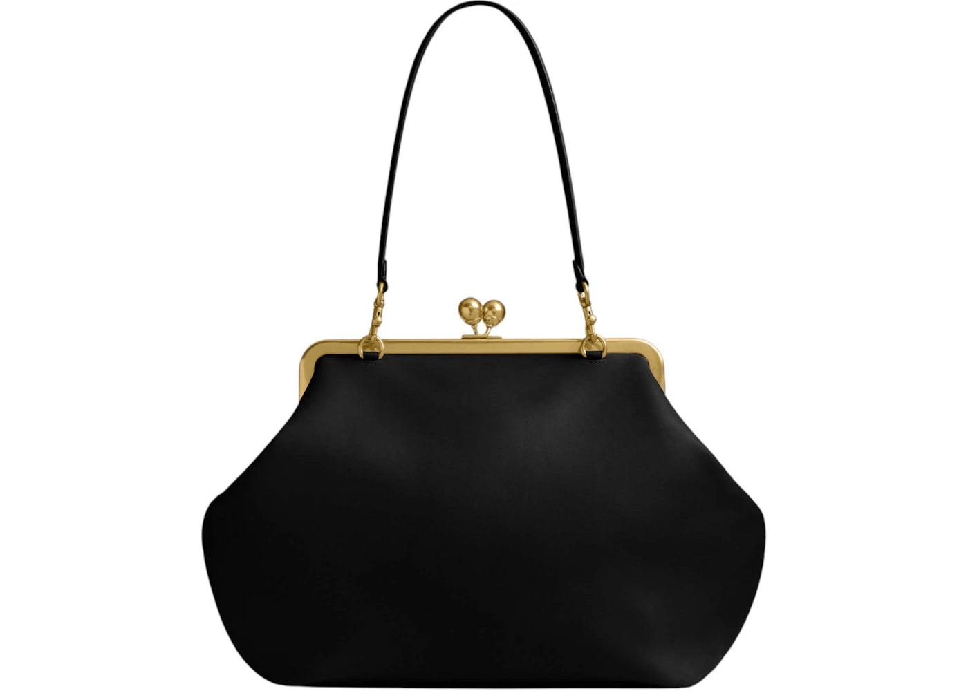 Coach Large Kisslock Frame Bag Brass/Black - vue secondaire B