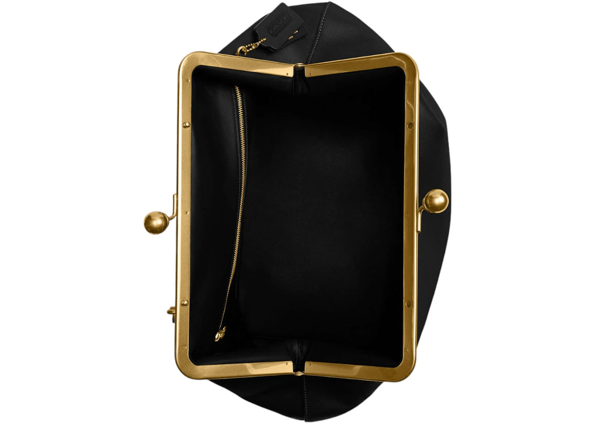 Coach Large Kisslock Frame Bag Brass/Black - vue secondaire B