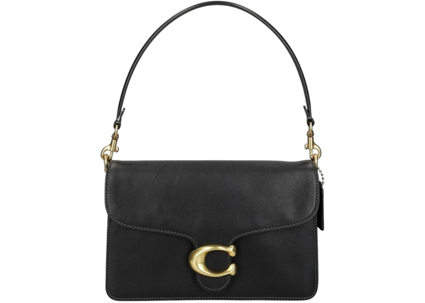 Coach Tabby Chain Leather Shoulder Bag Black - vue 360