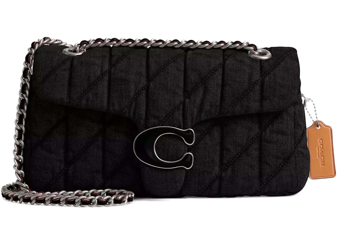 Coach Tabby Schultertasche 26 mit Steppung Silber/Schwarz - vue 360