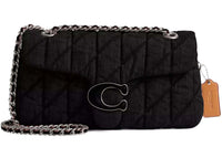 Coach Tabby Schultertasche 26 mit Steppung Silber/Schwarz