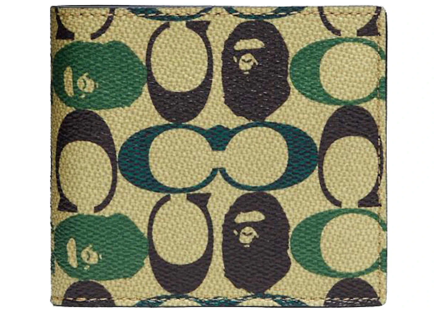 Coach x Bape Coin Wallet Signature Canvas With Ape Head Black Copper/Camo Multi - vue secondaire A
