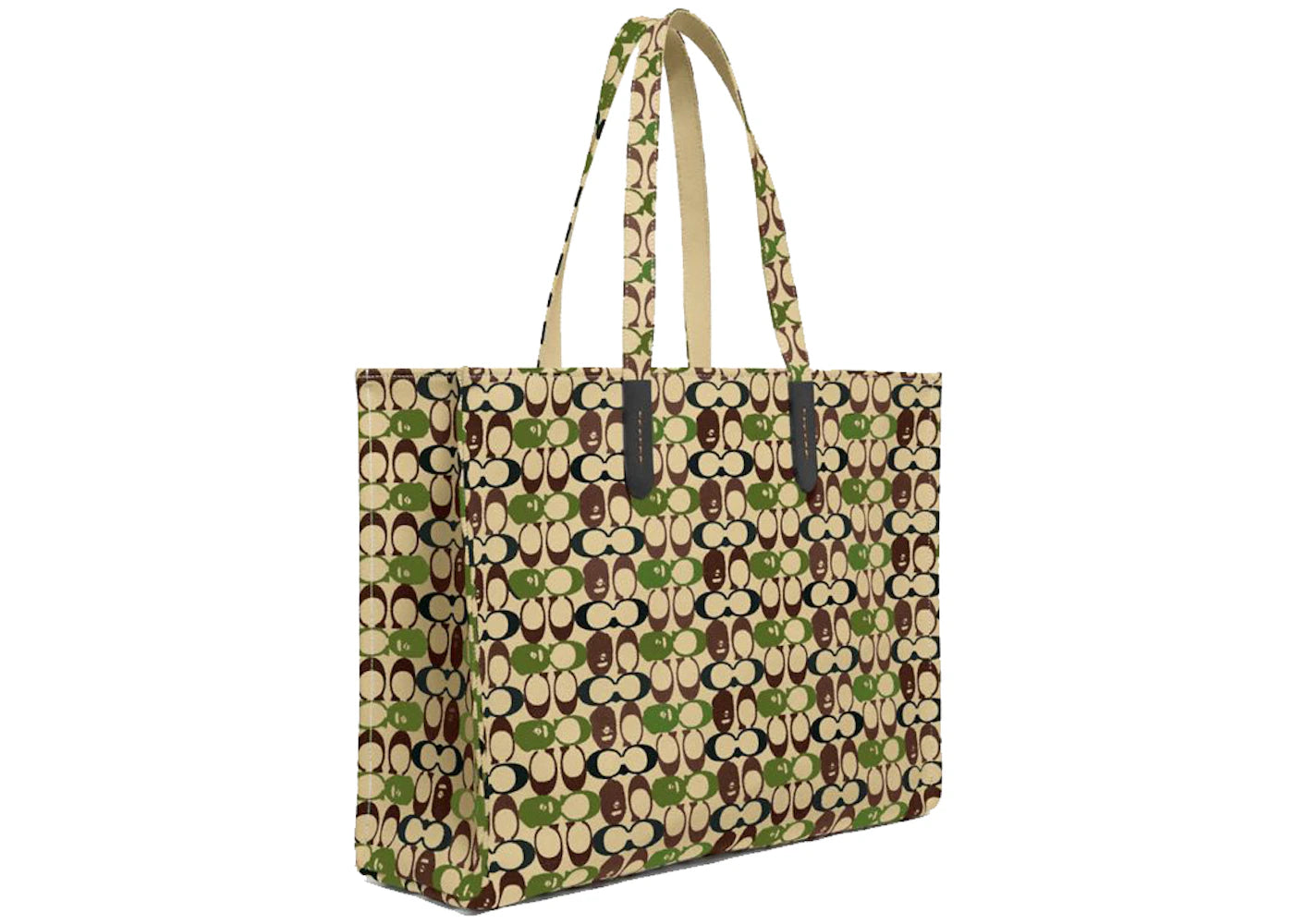 Coach x Bape Tote 47 Signature Canvas mit Ape Head Schwarz Kupfer/Camo Multi - vue secondaire A