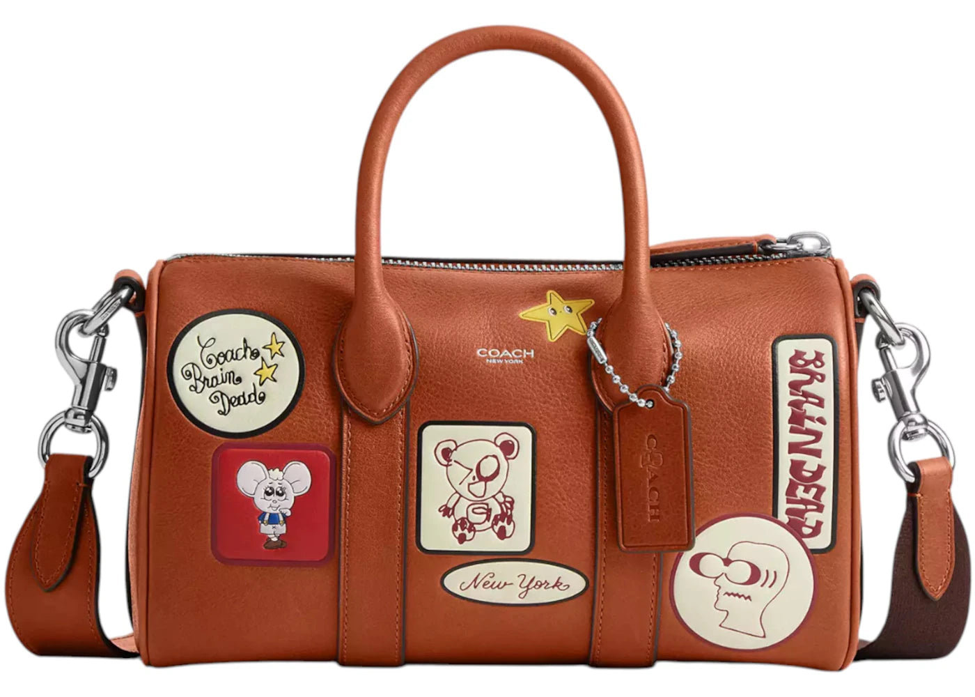 Coach x Brain Dead Compass Bag 25 With Patches Brown - vue secondaire A