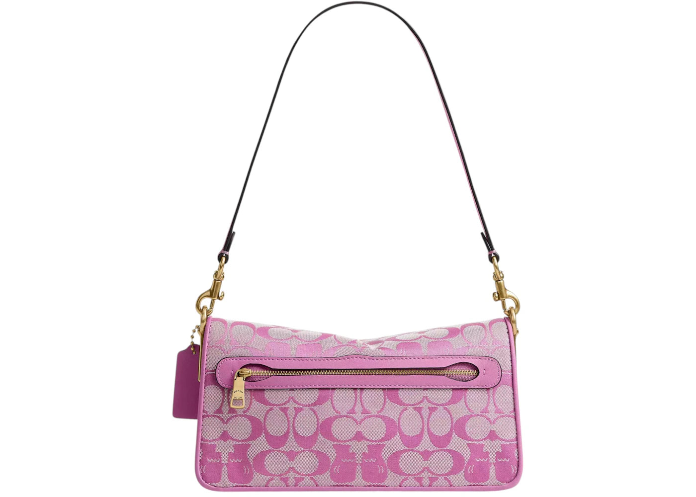 Coach x Brain Dead Soft Tabby Shoulder Bag 26 In Signature Jacquard Brass/Fuchsia - vue secondaire B