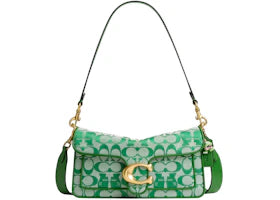 Coach x Brain Dead Soft Tabby Shoulder Bag 26 In Signature Jacquard Green - vue 360
