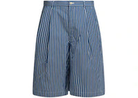 Comme des Garcons Formal Striped Shorts Blue