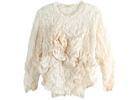 Comme des Garcons Lace Ruffled T-shirt Ivory