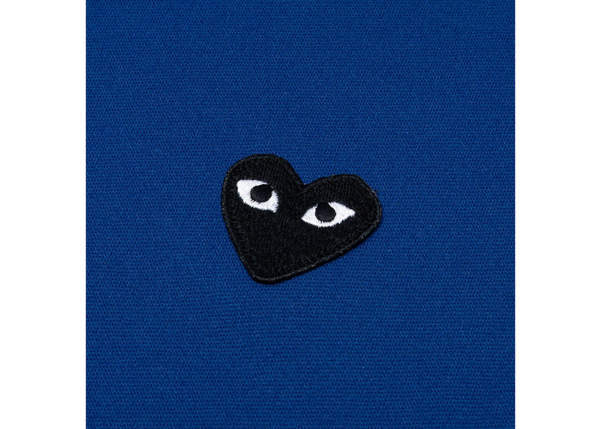 Comme des Garcons Play Big Black Heart Zip Up Hoodie Navy - vue secondaire B