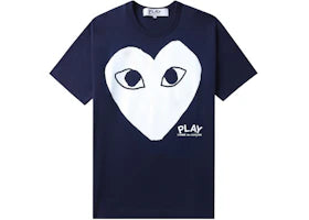 Comme des Garcons PLAY Big Heart Logo Tee Navy