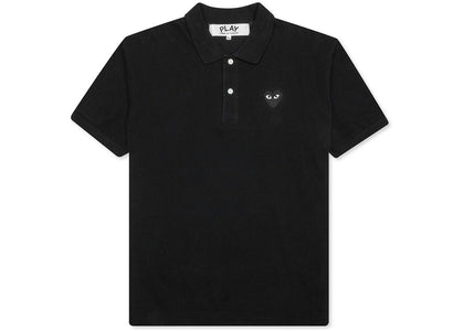 Comme des Garcons Play Black Emblem Polo Black - authentic Comme des Garcons PLAY product