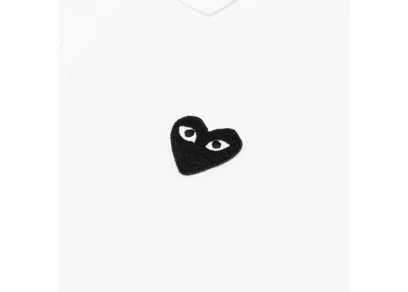Comme des Garcons Play Black Emblem Polo White - vue secondaire B