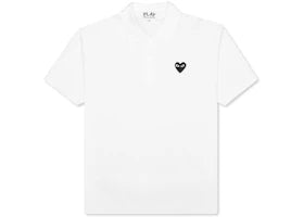 Comme des Garcons Play Black Emblem Polo White - vue 360