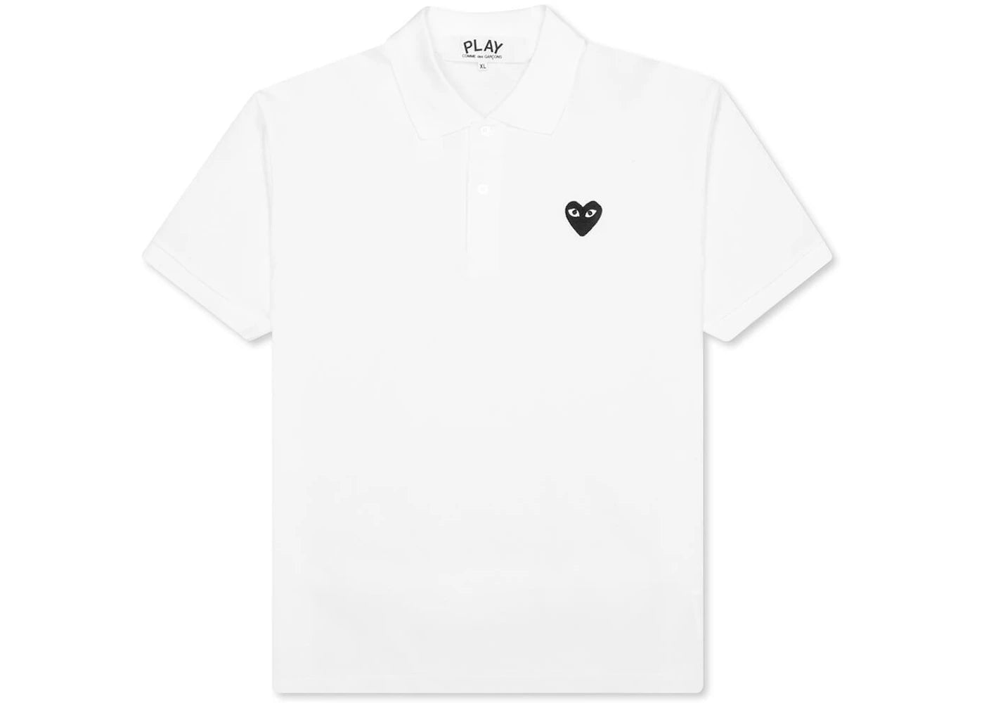 Comme des Garcons Play Black Emblem Polo White - vue secondaire A